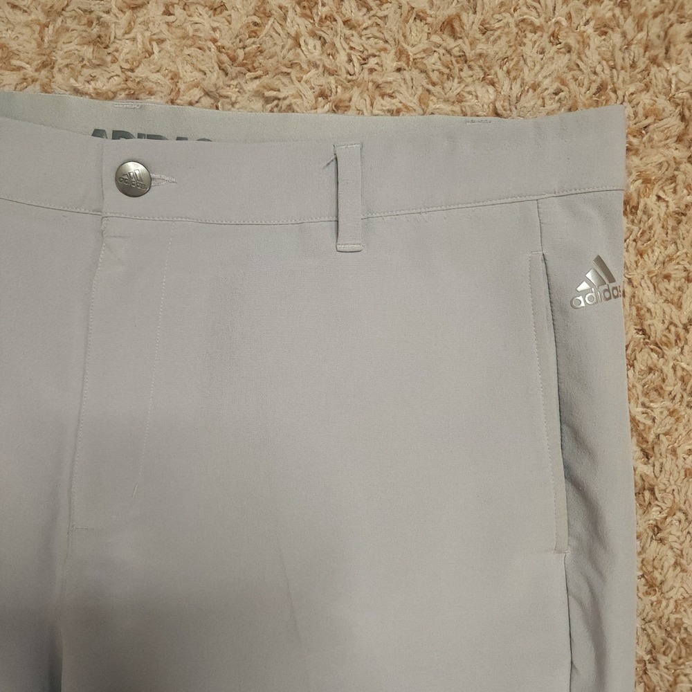 Adidas Golf Pants Mens 38x30 Gray Ultimate365 Stretch Straight Leg Athletic - Picture 3 of 11